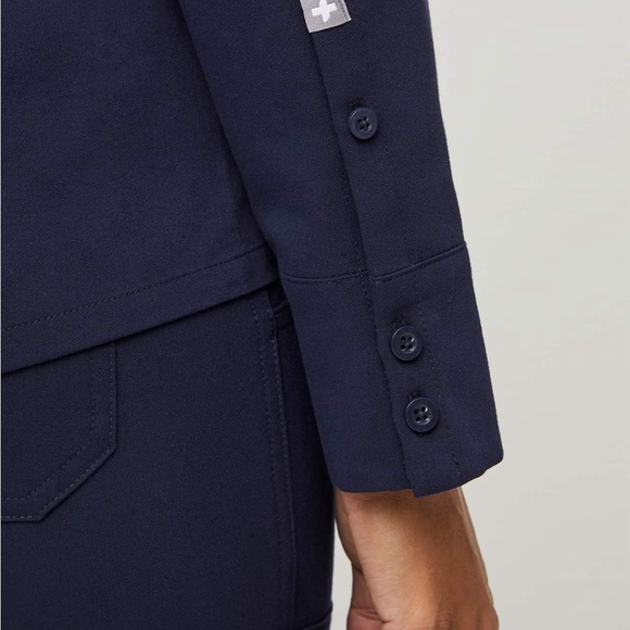 Figs Women’s Napa Longsleeve Scrub Polo. - Picture 3 of 9